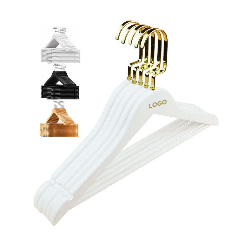 Dadi Gold Hook Hanger White Color Wooden Hanger