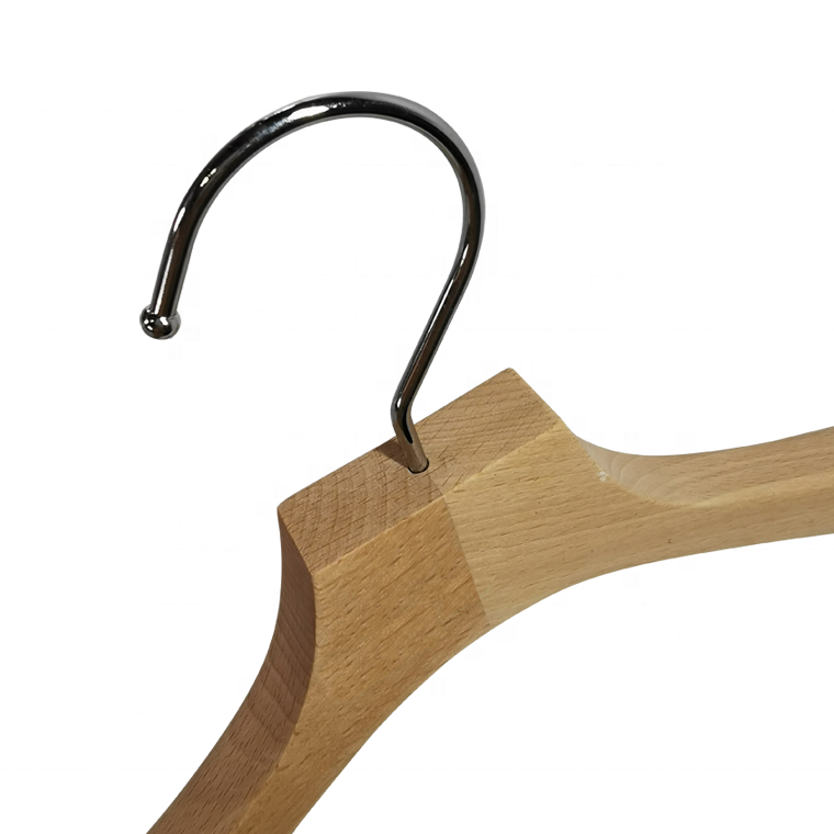 High Quality Beech Wooden Coat Hangers For Men's Clothing