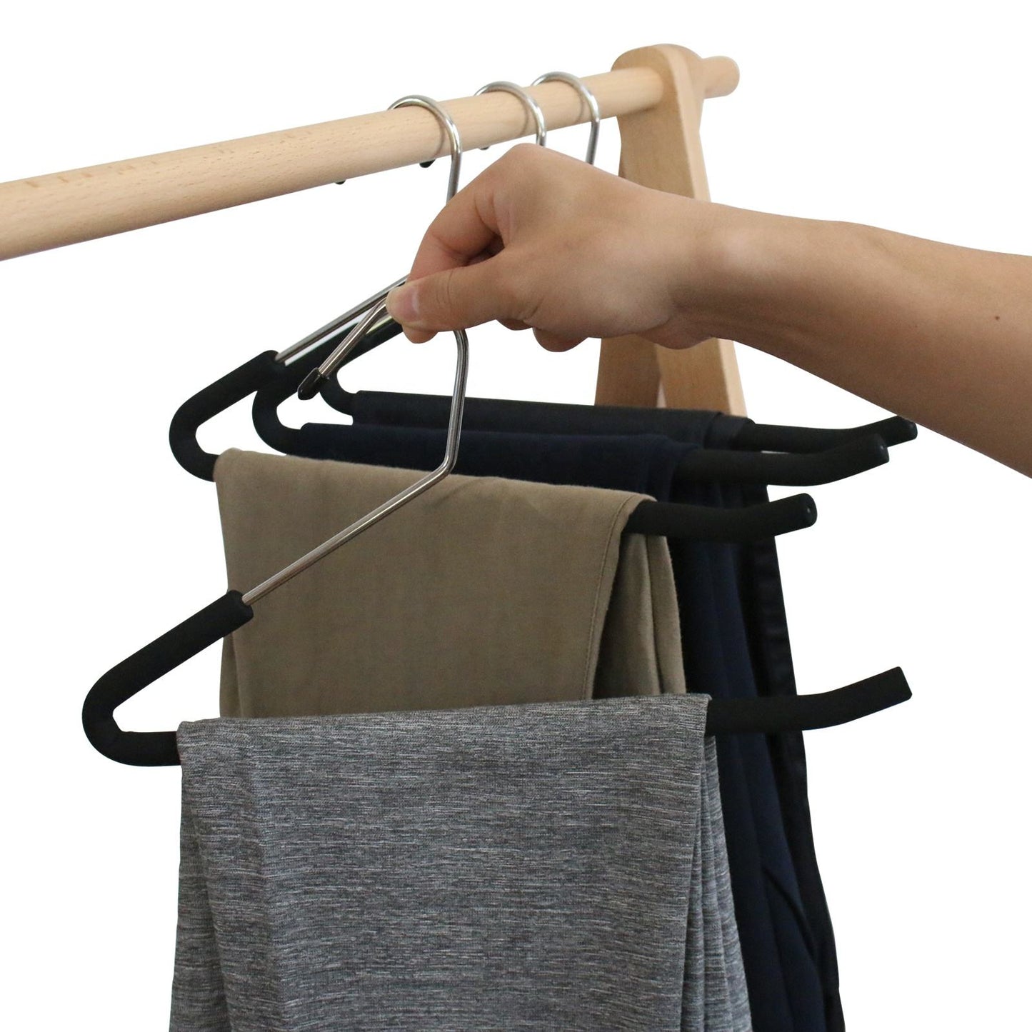 Anti Slip Foam Cover Metal Pants Hanger