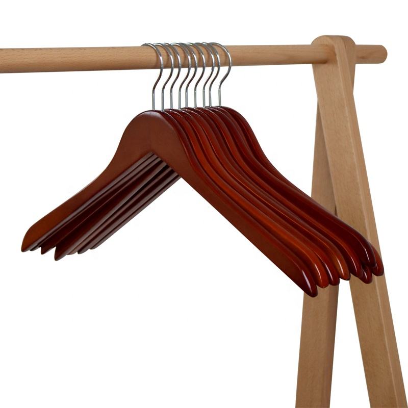 High Quality Customized Wooden Brown Hangers