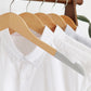 Natural wooden flocked shoulder anti-slip hanger