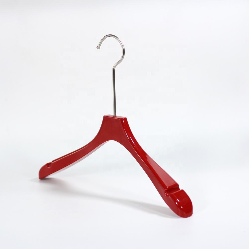 White acrylic cloth hanger with anti slip strip
