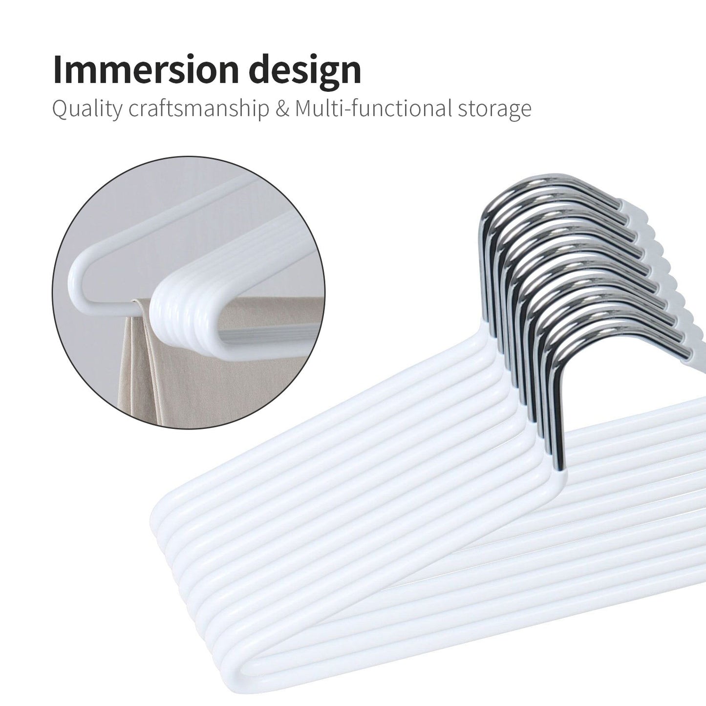 PVC Coated Metal Hanger with Single Rod