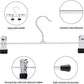 Functional Metal Hanger With Black PVC Covered Clips