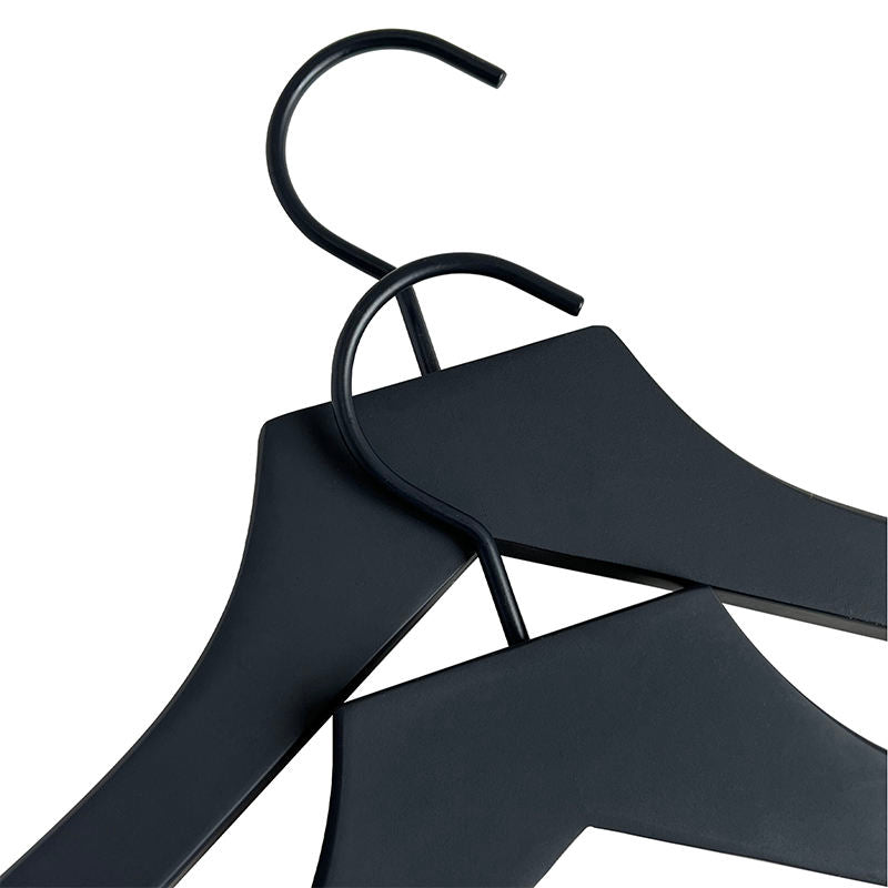 Rubber Coated Wooden Hanger Cloth Hanger With Rack Anti-slip