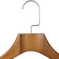 Top Quality Beech Wooden Hanger With Anti-slip Velvet Bar