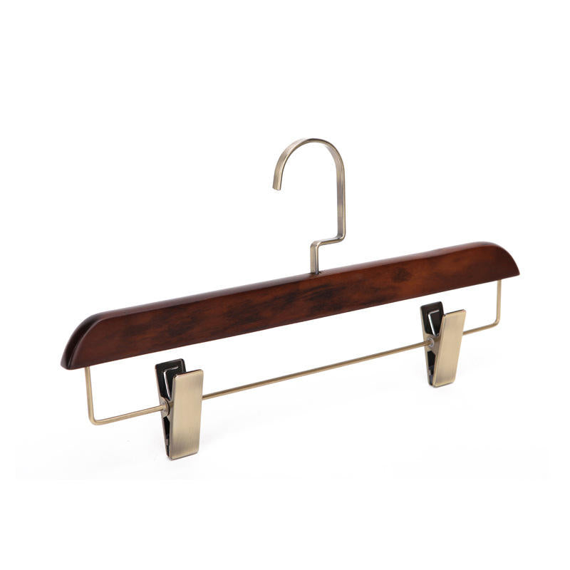 Solid Wooden Trousers Clips Pant Hanger