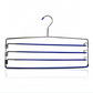 4 Layers Metal Blue Pants Hanger Rubberized Anti slip