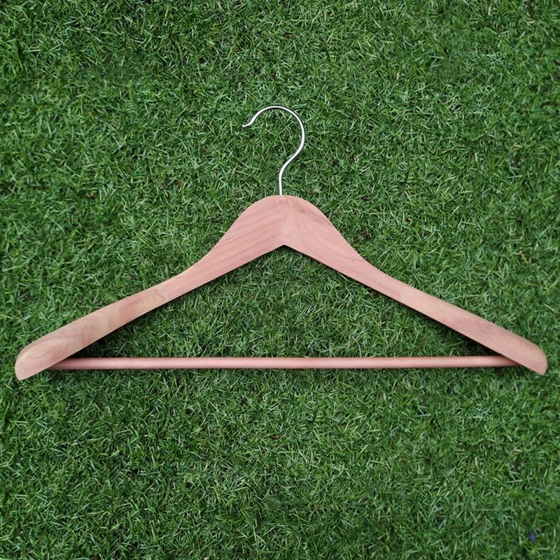 Luxury Cedar Wood Hanger With Wide Shoulder