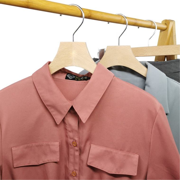 High Quality Beech Wooden Coat Hangers For Men's Clothing
