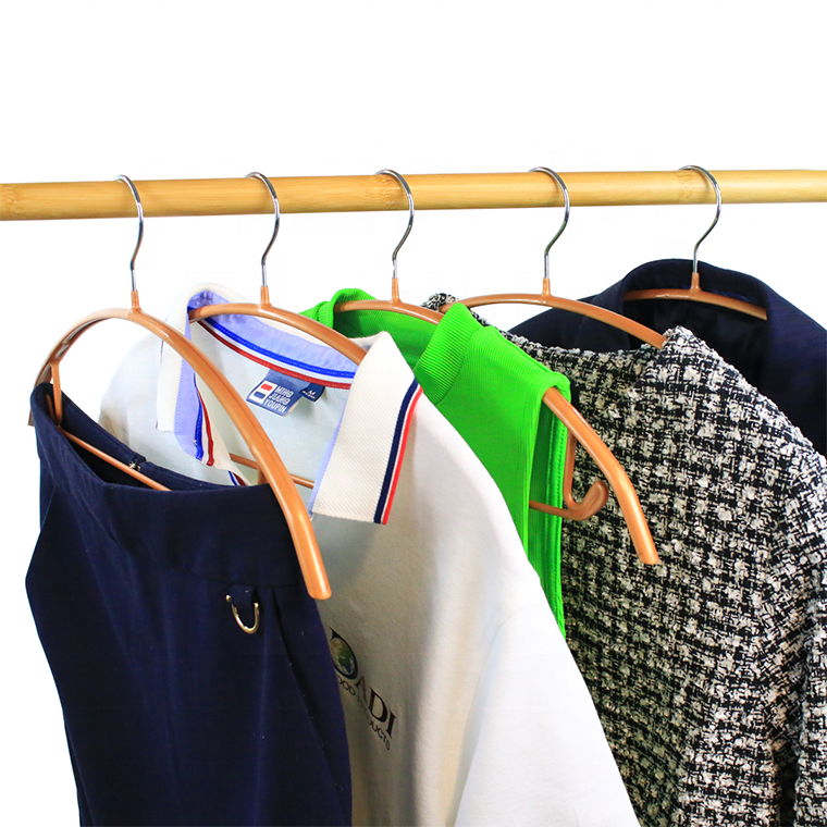 Metal Cloths Hangers With Rubberized  PVC Coated