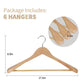 Luxury Extra Wide Shoulder Wooden Coat Hanger With Bar