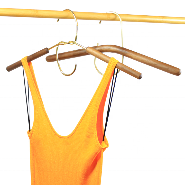 Unique Design Brown Hangers With Brass Hook