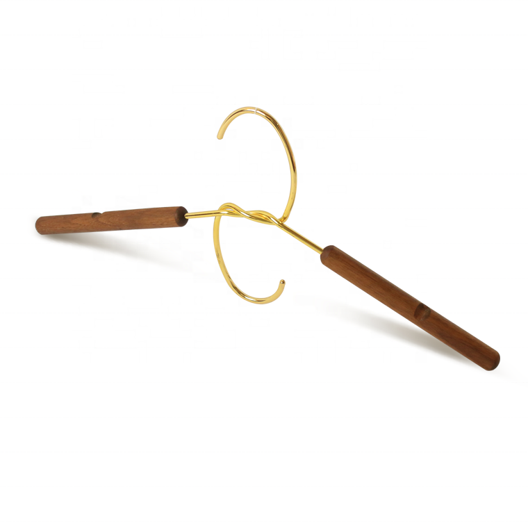 Unique Design Brown Hangers With Brass Hook