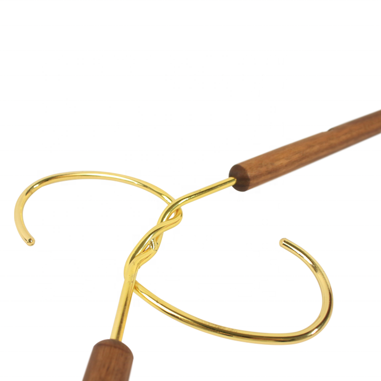 Unique Design Brown Hangers With Brass Hook