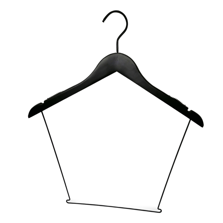 Black Color Wood Swimming Clothing Hanger