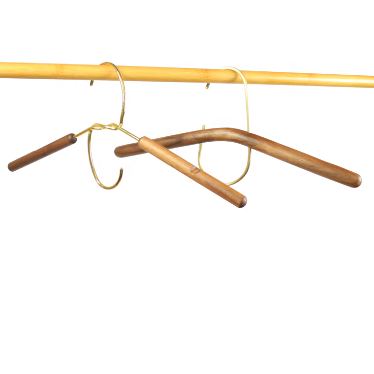 Unique Design Brown Hangers With Brass Hook