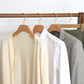 Beech Wood Hanger With Non-slip flocked Sholder For Man
