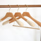Beech Wood Hanger With Non-slip flocked Sholder For Man