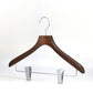 Chestnut Color Beech Wood Hanger With Sliver Clip