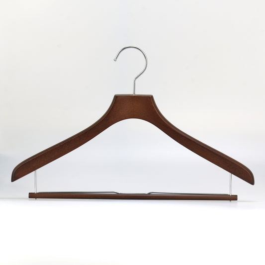 Chestnut Color Beech Wood Hanger With Round Pole