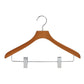 Brown Color Beech Wood Hanger With Sliver Clip
