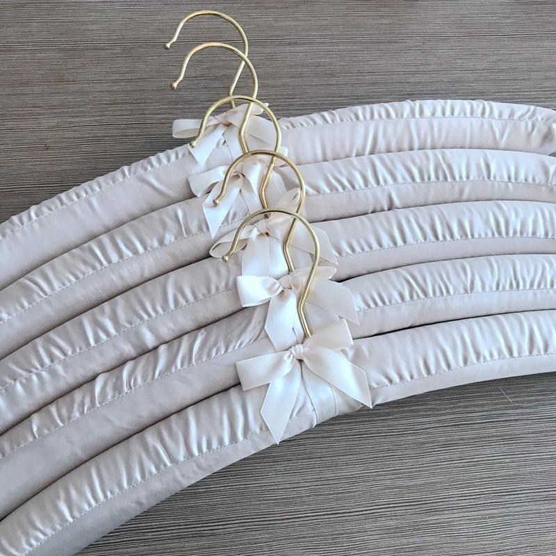 White Silk Satin Padded Hanger